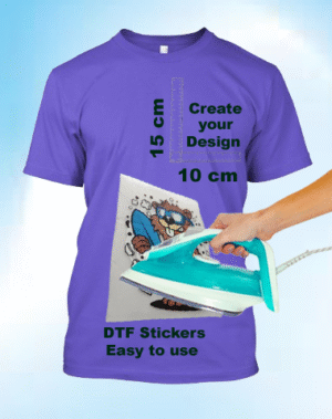 DTF Sticker 15cm Height & 10cm Width